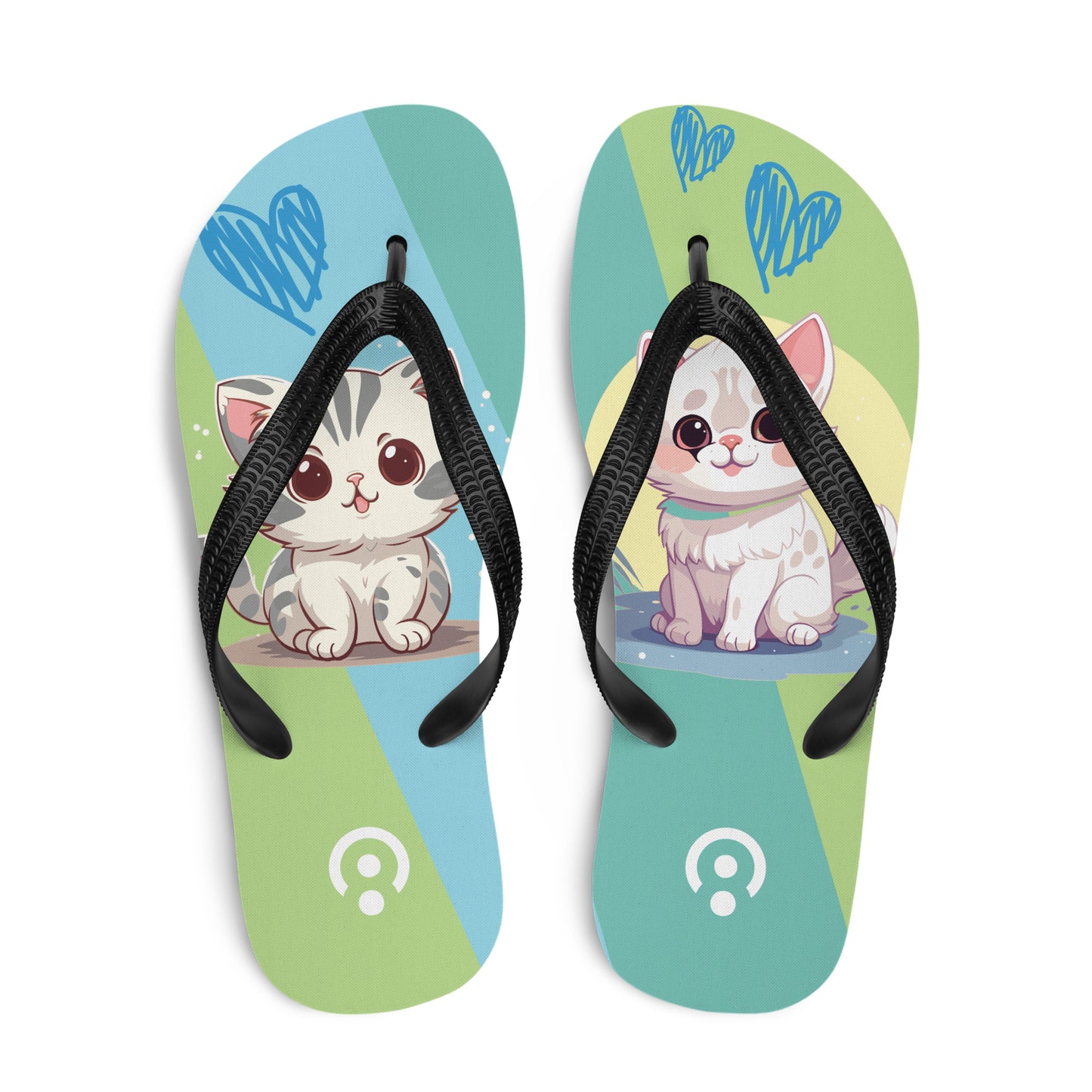 sublimation flip flops white left