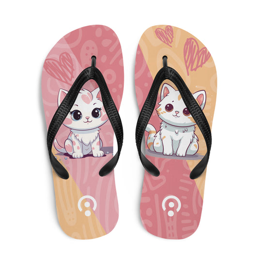 sublimation flip flops white left