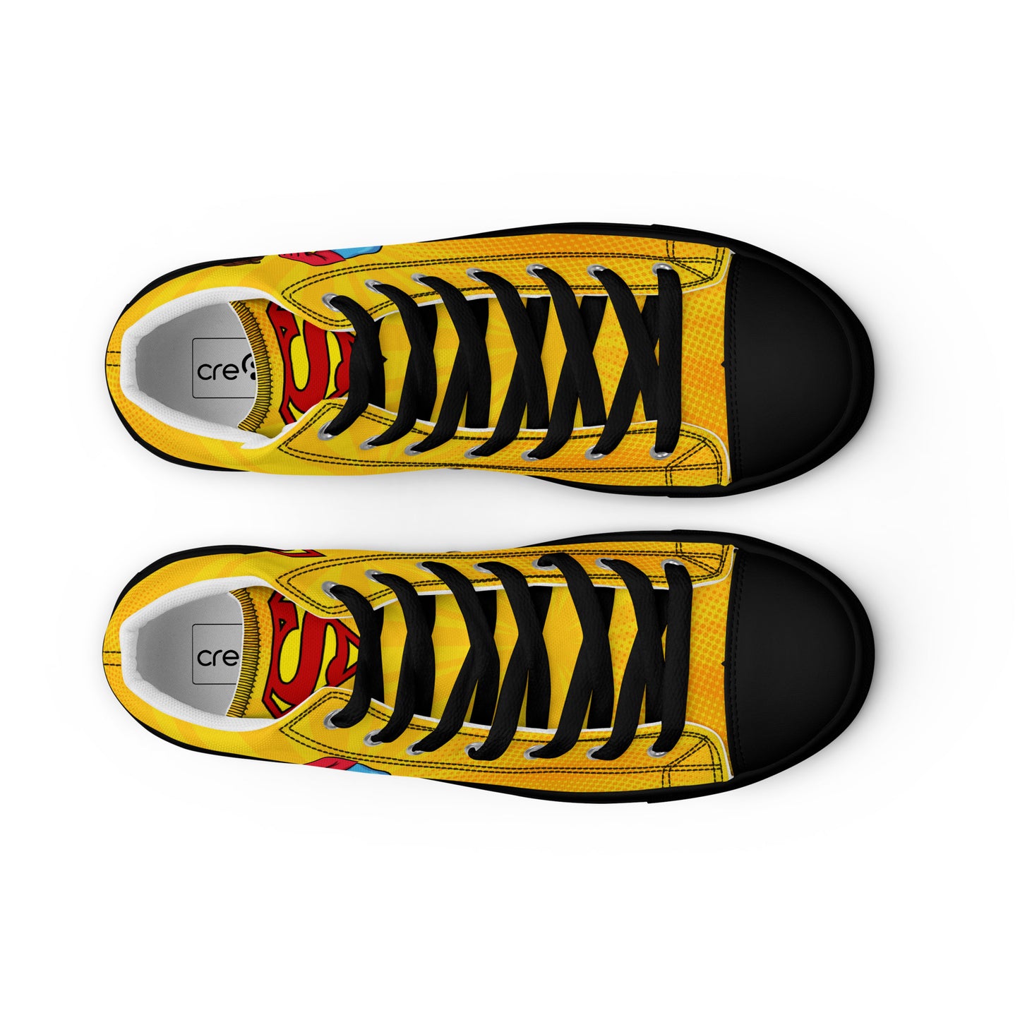 Superman Yellow Women's High Top Custom Sneakers