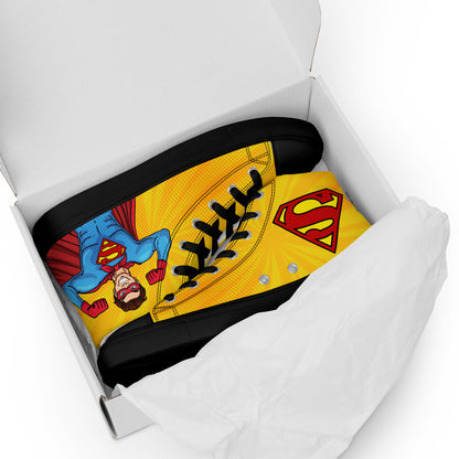 Superman Yellow Women's High Top Custom Sneakers