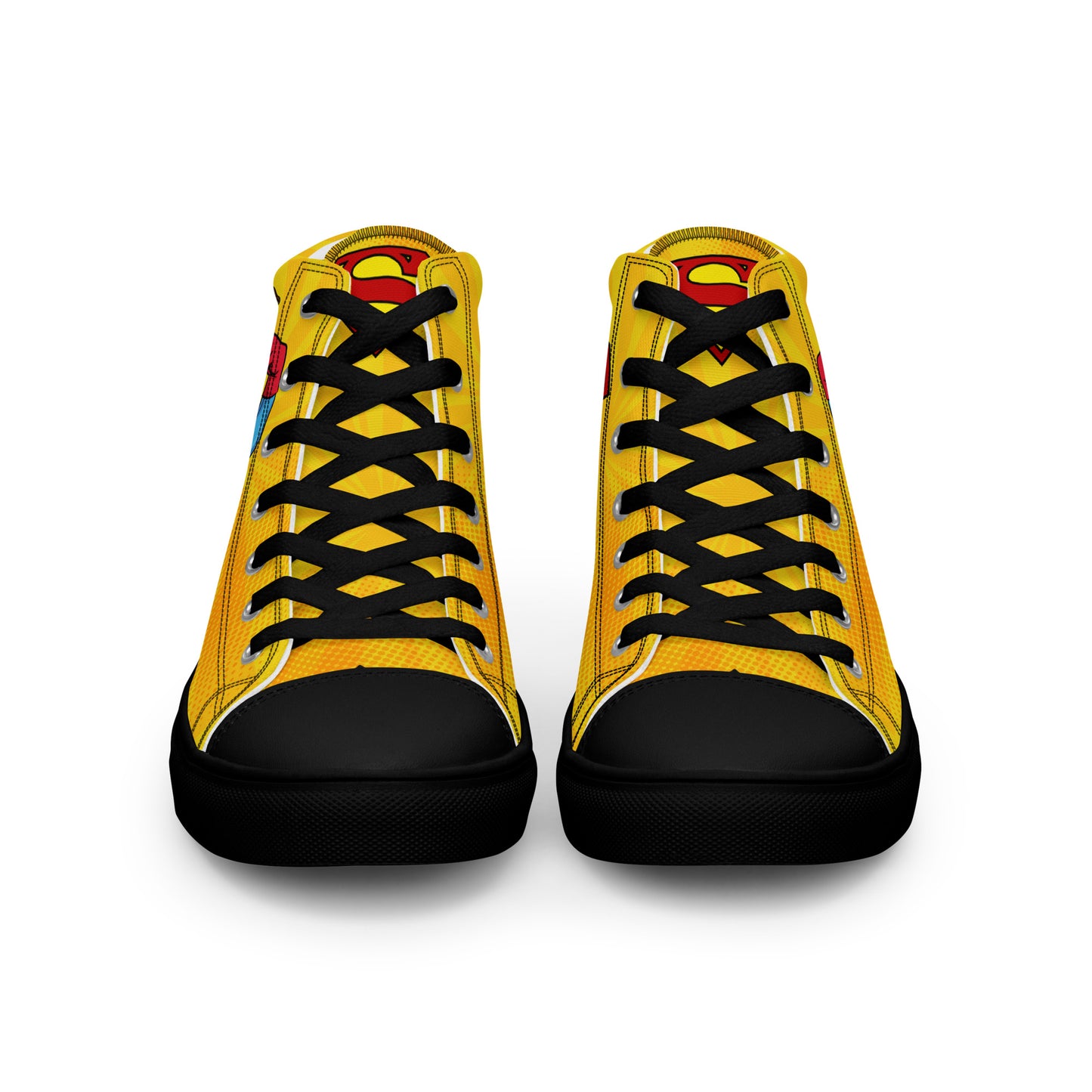 Superman Yellow Women's High Top Custom Sneakers