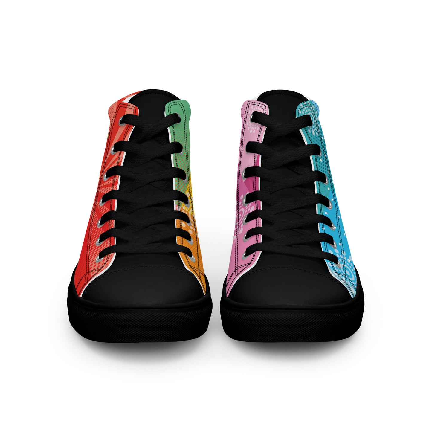 Colourful Cartoons Women's High Top Custom Sneakers