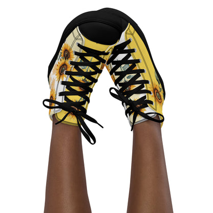 Sunflowers Women's High Top Custom Sneakers