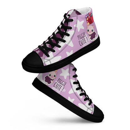 Cutie Pig Women's High Top Custom Sneakers