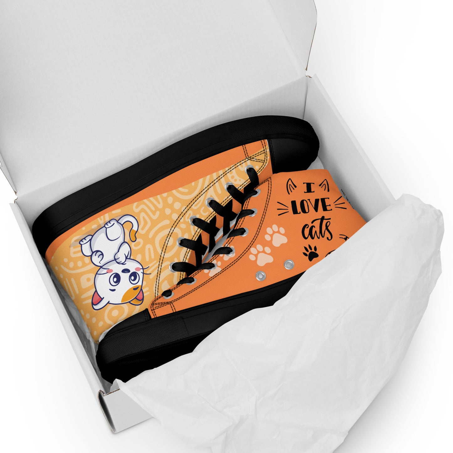 Cute Cat Women's High Top Custom Sneakers