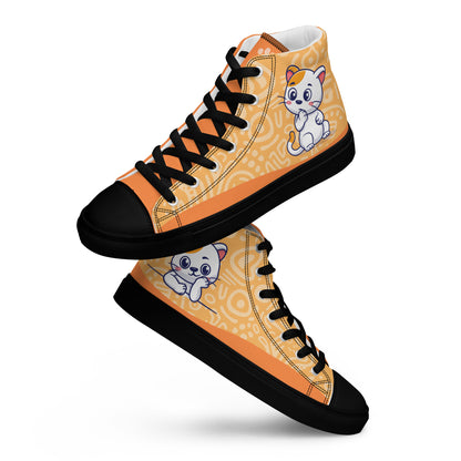 Cute Cat Women's High Top Custom Sneakers