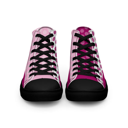 Cute Pig polka-dot Women's High Top Custom Sneakers