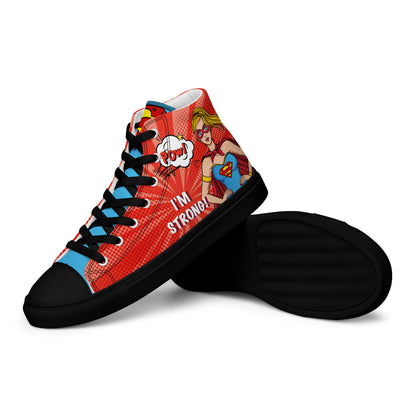 Supergirl Pop-Art Women's High Top Custom Sneakers