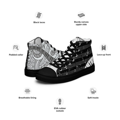 Music Lover Women's High Top Custom Sneakers