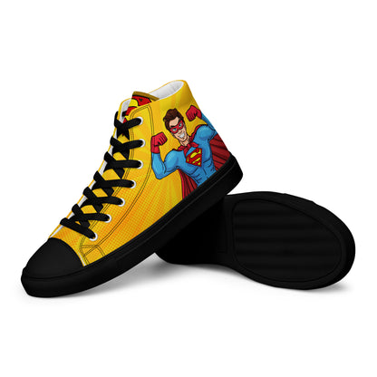 Superman Yellow Women's High Top Custom Sneakers