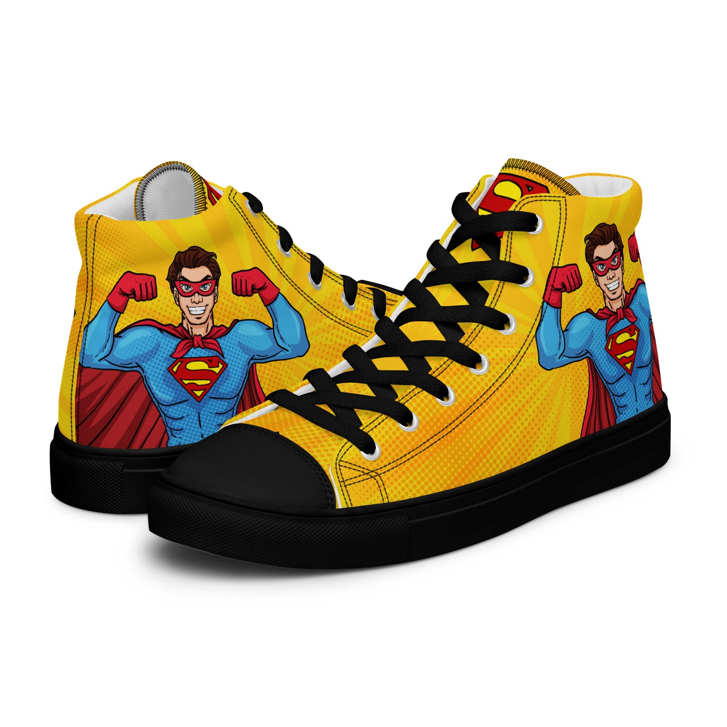 Superman Yellow Women's High Top Custom Sneakers