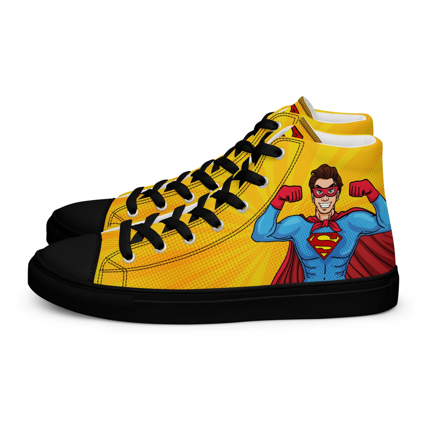 Superman Yellow Women's High Top Custom Sneakers