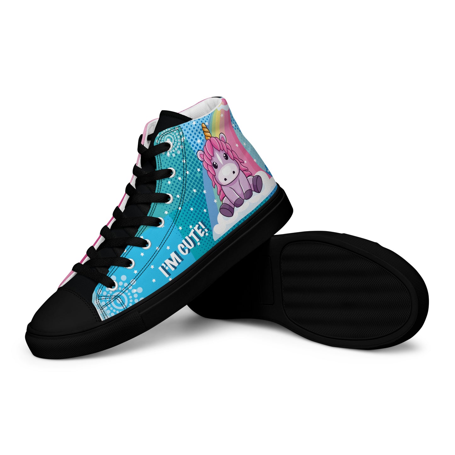 Colourful Cartoons Women's High Top Custom Sneakers