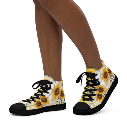 Sunflowers Women's High Top Custom Sneakers