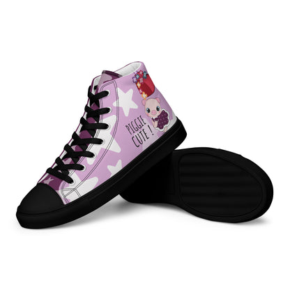 Cutie Pig Women's High Top Custom Sneakers