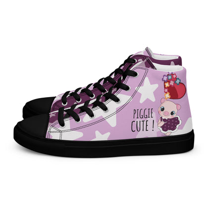 Cutie Pig Women's High Top Custom Sneakers