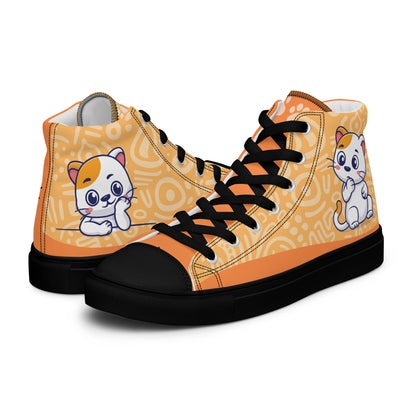 Cute Cat Women's High Top Custom Sneakers