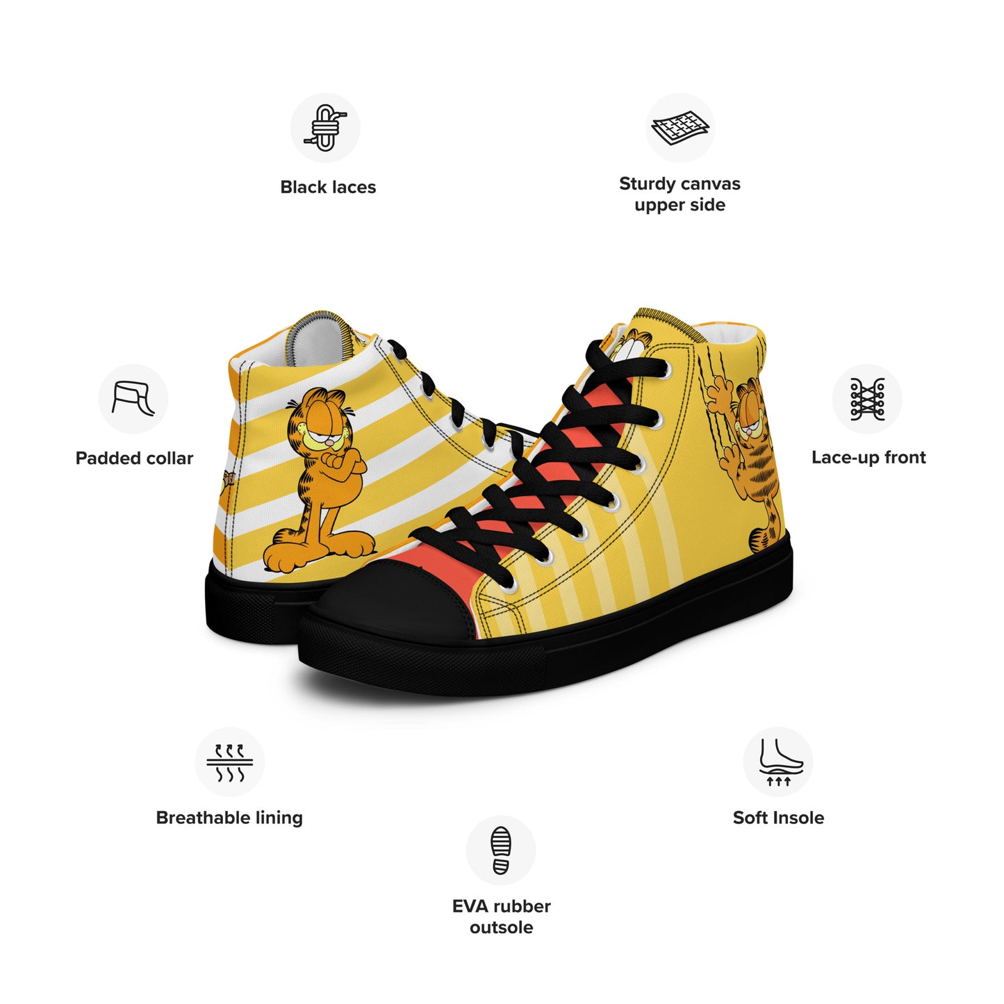 Garfield Women's High Top Custom Sneakers