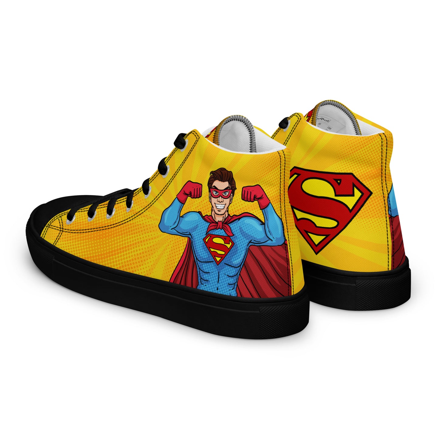 Superman Yellow Women's High Top Custom Sneakers