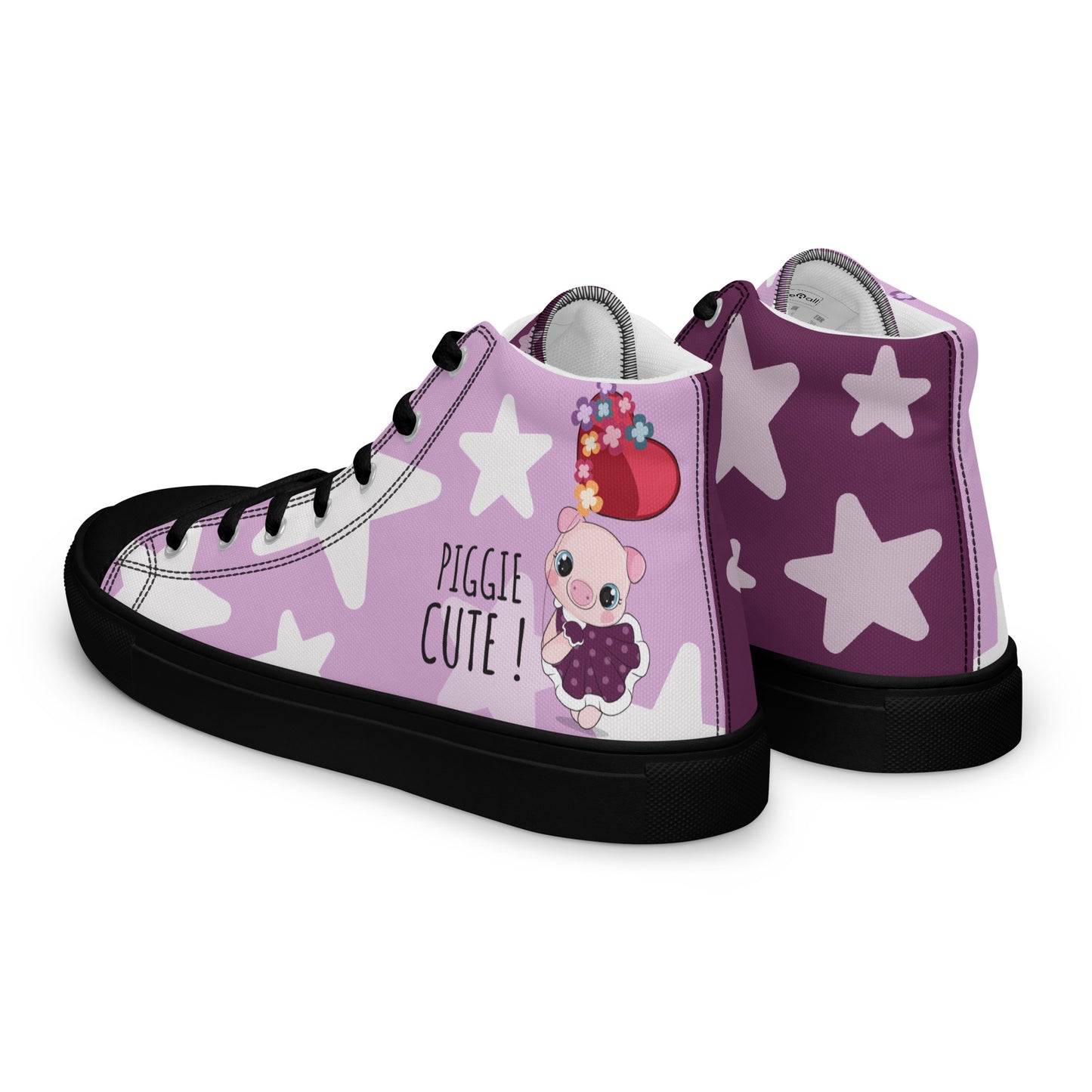 Cutie Pig Women's High Top Custom Sneakers