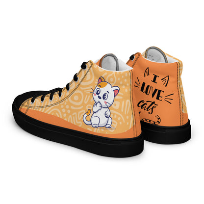 Cute Cat Women's High Top Custom Sneakers