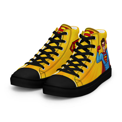 Superman Yellow Women's High Top Custom Sneakers