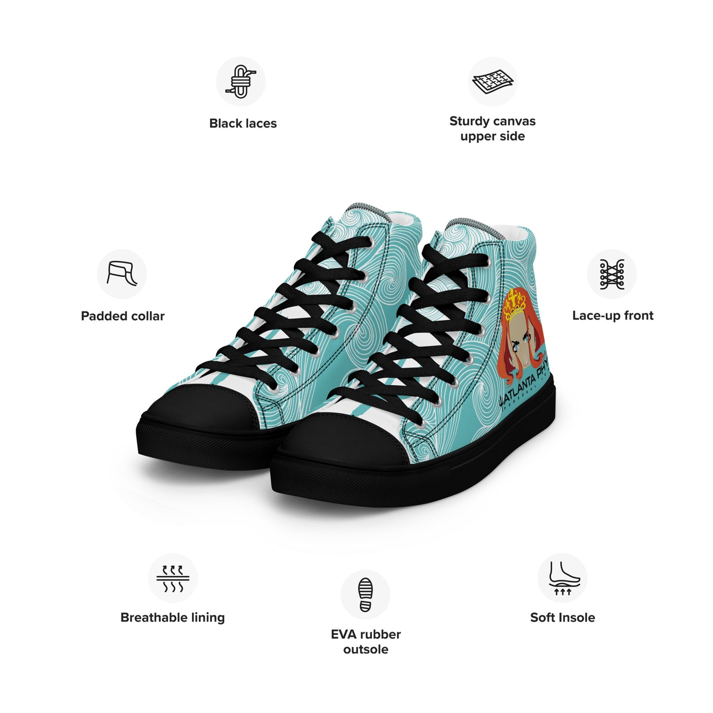 Atlanta Physique Customised Business Women's High Top Custom Sneakers