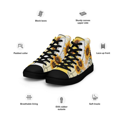 Sunflowers Women's High Top Custom Sneakers