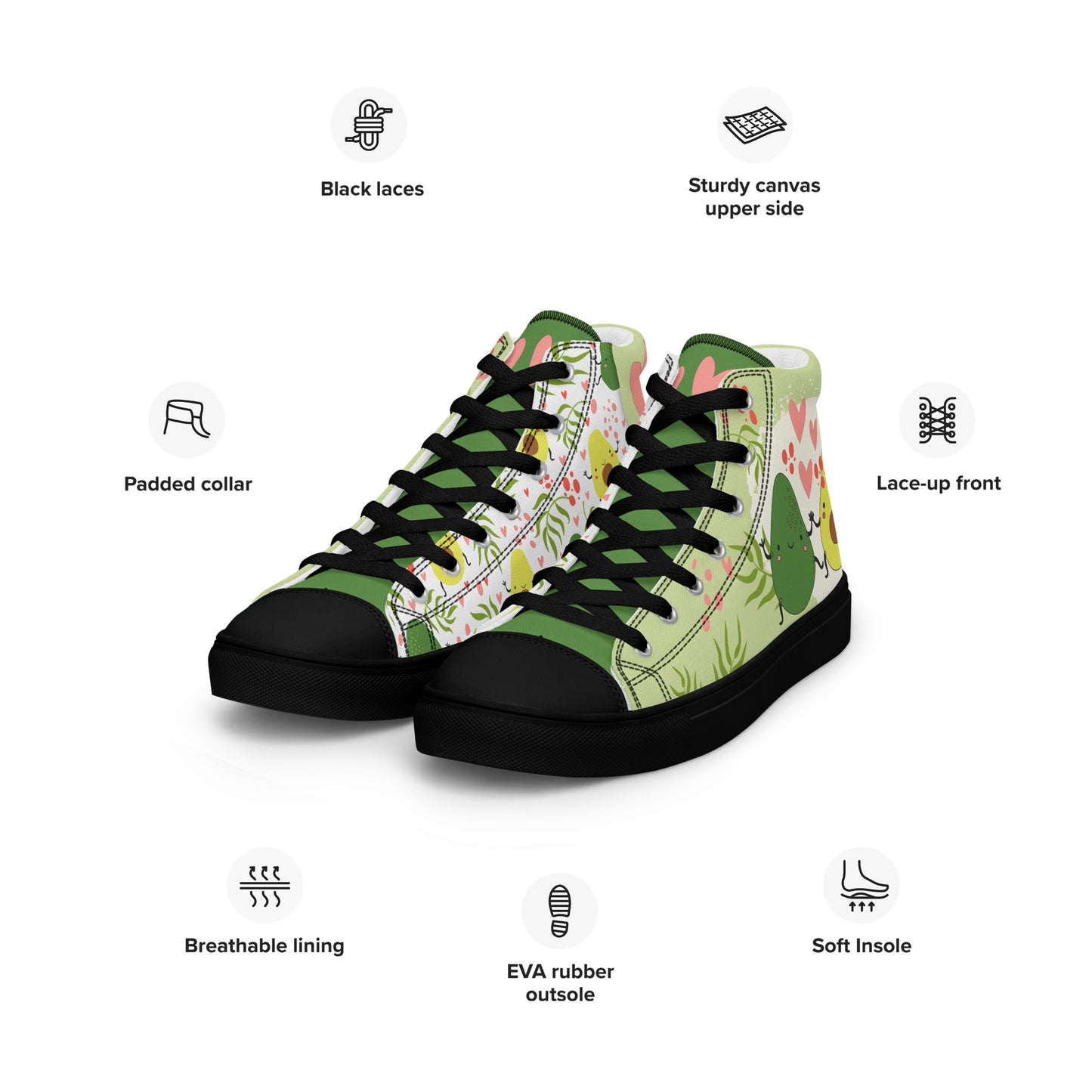 Avocuddles Women's High Top Custom Sneakers