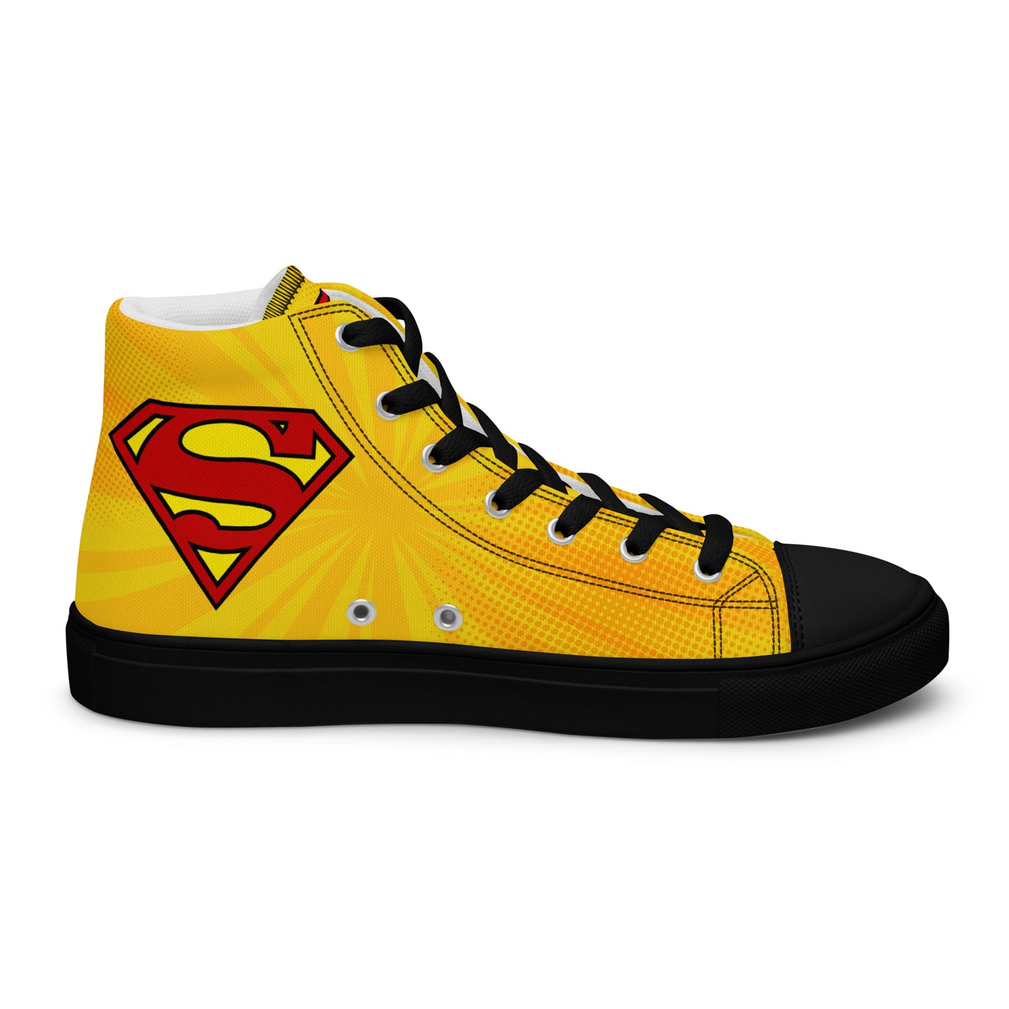 Superman Yellow Women's High Top Custom Sneakers