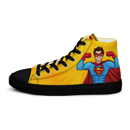 Superman Yellow Women's High Top Custom Sneakers