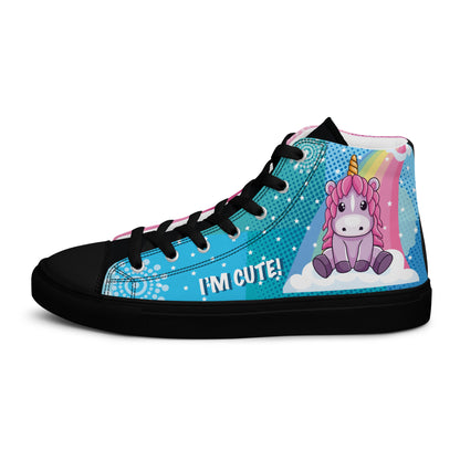 Colourful Cartoons Women's High Top Custom Sneakers