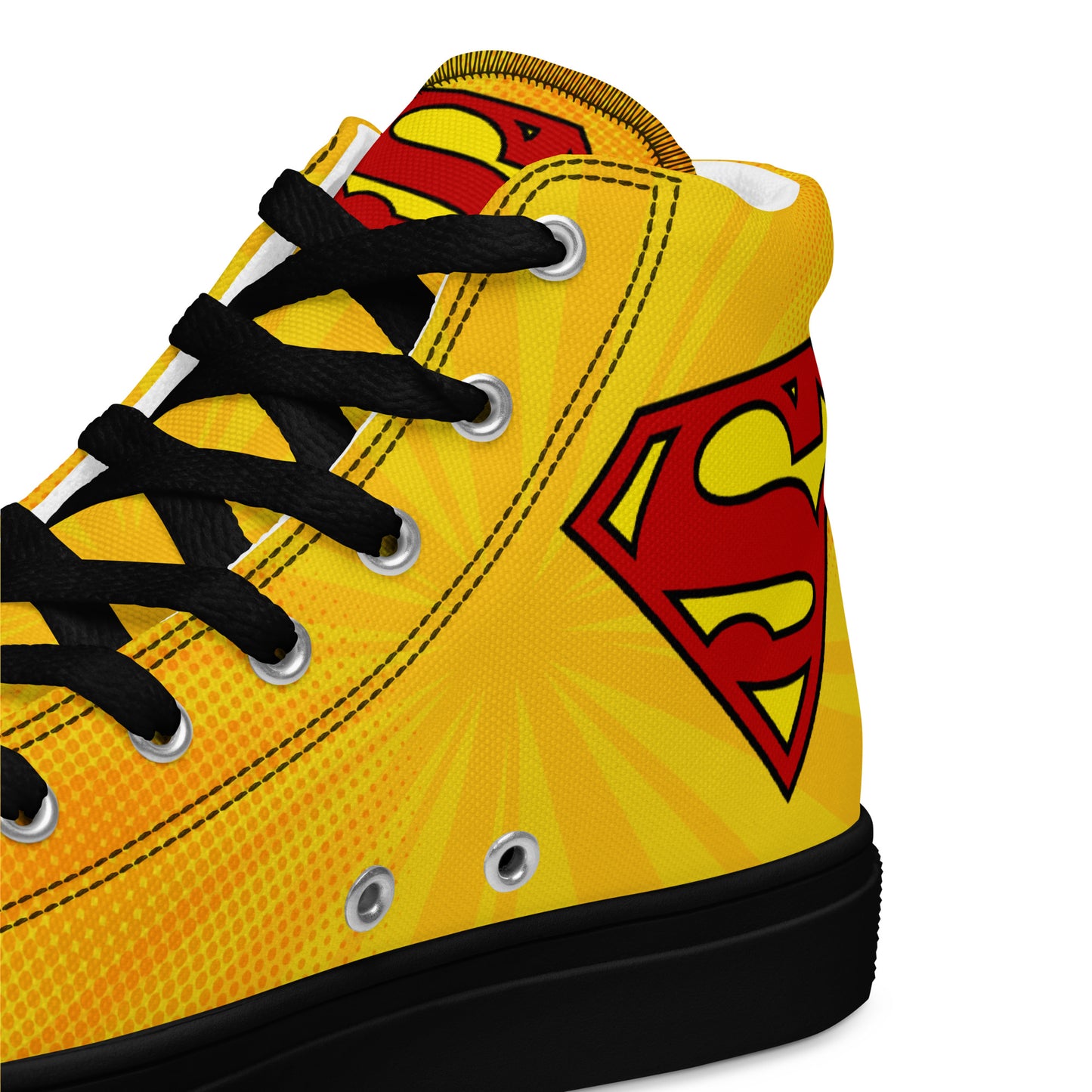 Superman Yellow Women's High Top Custom Sneakers