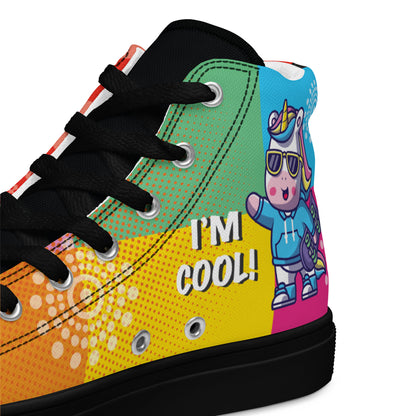 Colourful Cartoons Women's High Top Custom Sneakers