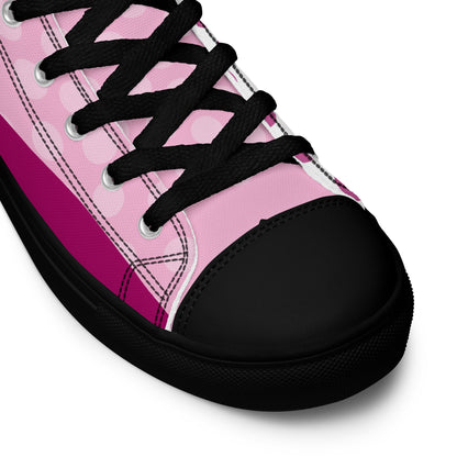 Cute Pig polka-dot Women's High Top Custom Sneakers