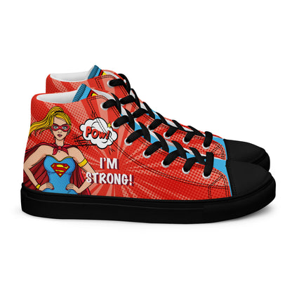 Supergirl Pop-Art Women's High Top Custom Sneakers