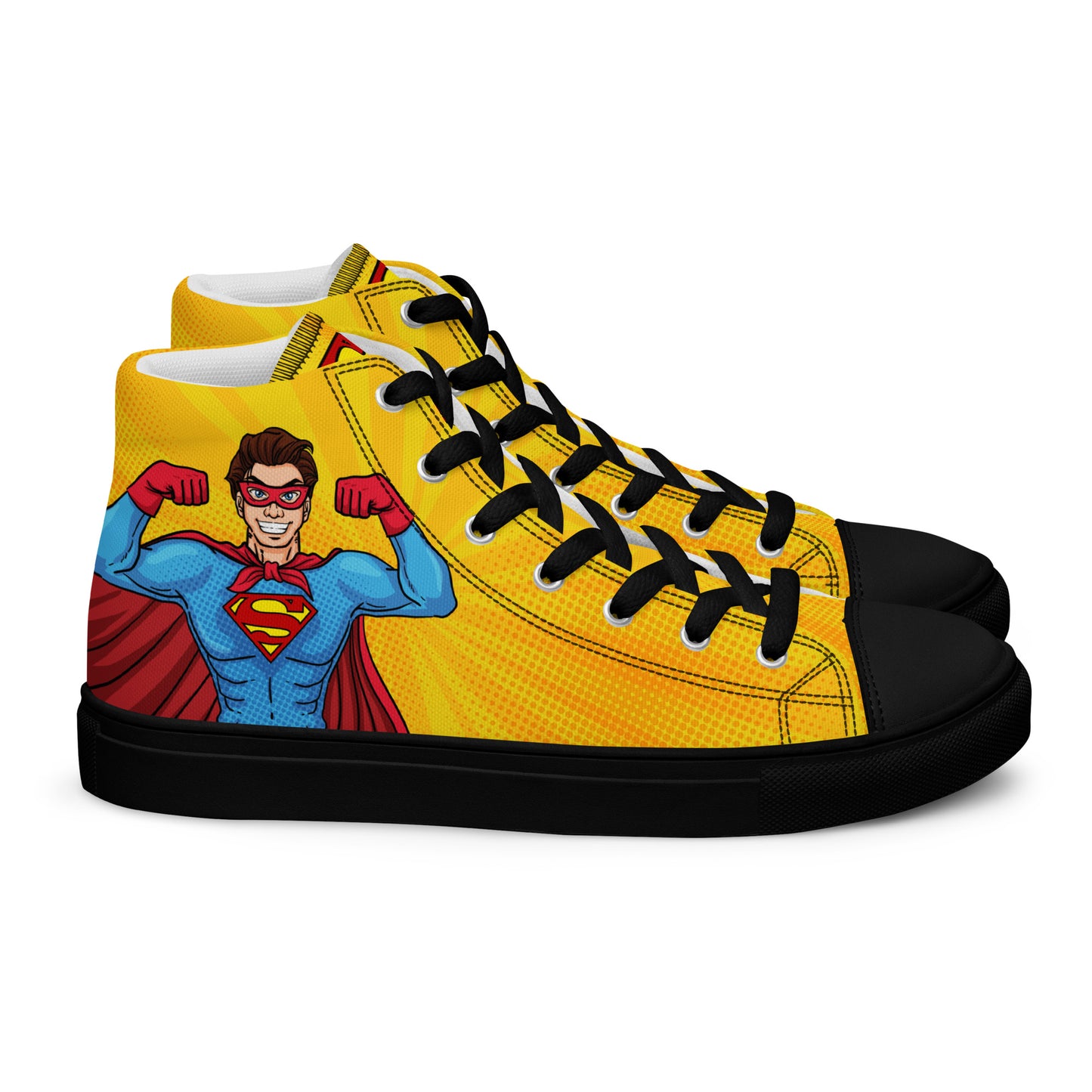 Superman Yellow Women's High Top Custom Sneakers