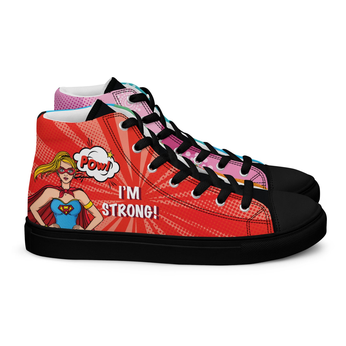 Colourful Cartoons Women's High Top Custom Sneakers