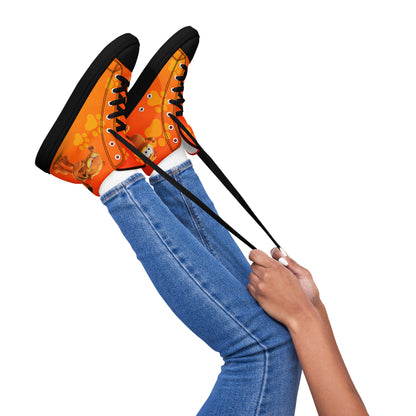 Garfield I hate Mondays Women's High Top Custom Sneakers