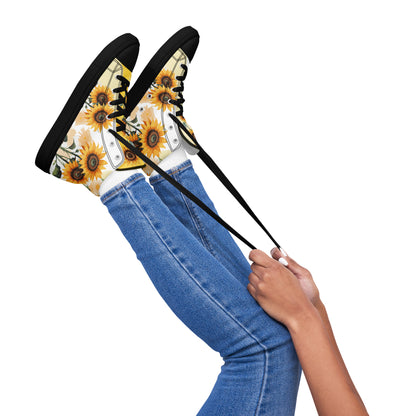 Sunflowers Women's High Top Custom Sneakers