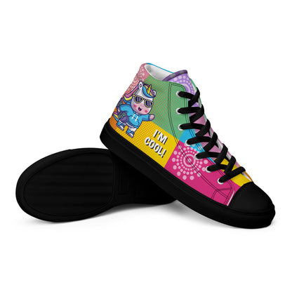 womens high top canvas shoes black branding