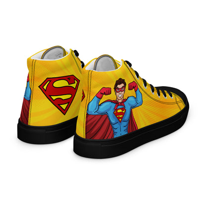 Superman Yellow Women's High Top Custom Sneakers