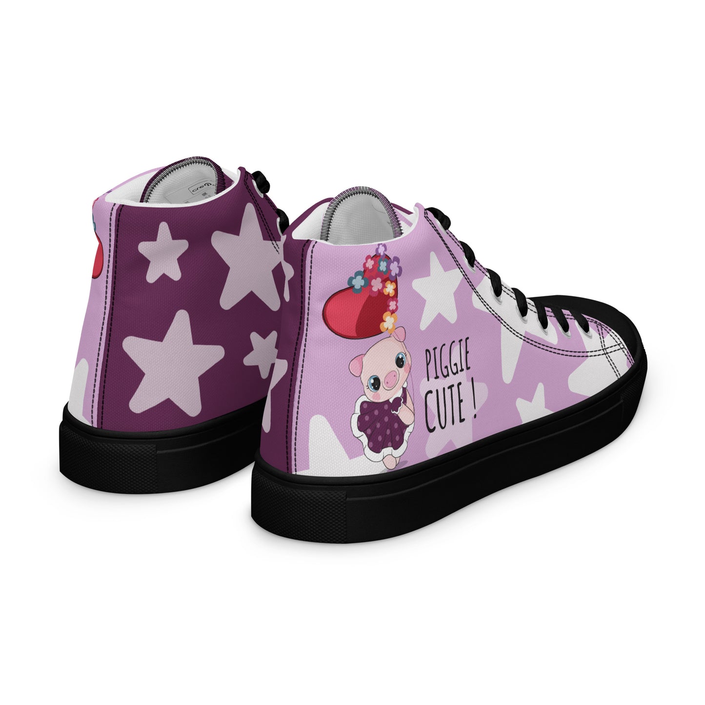 Cutie Pig Women's High Top Custom Sneakers