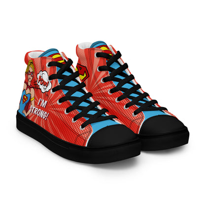 Supergirl Pop-Art Women's High Top Custom Sneakers