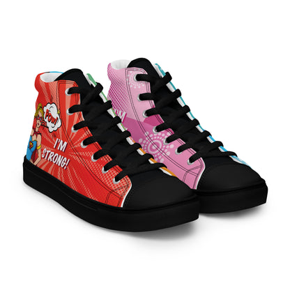 Colourful Cartoons Women's High Top Custom Sneakers