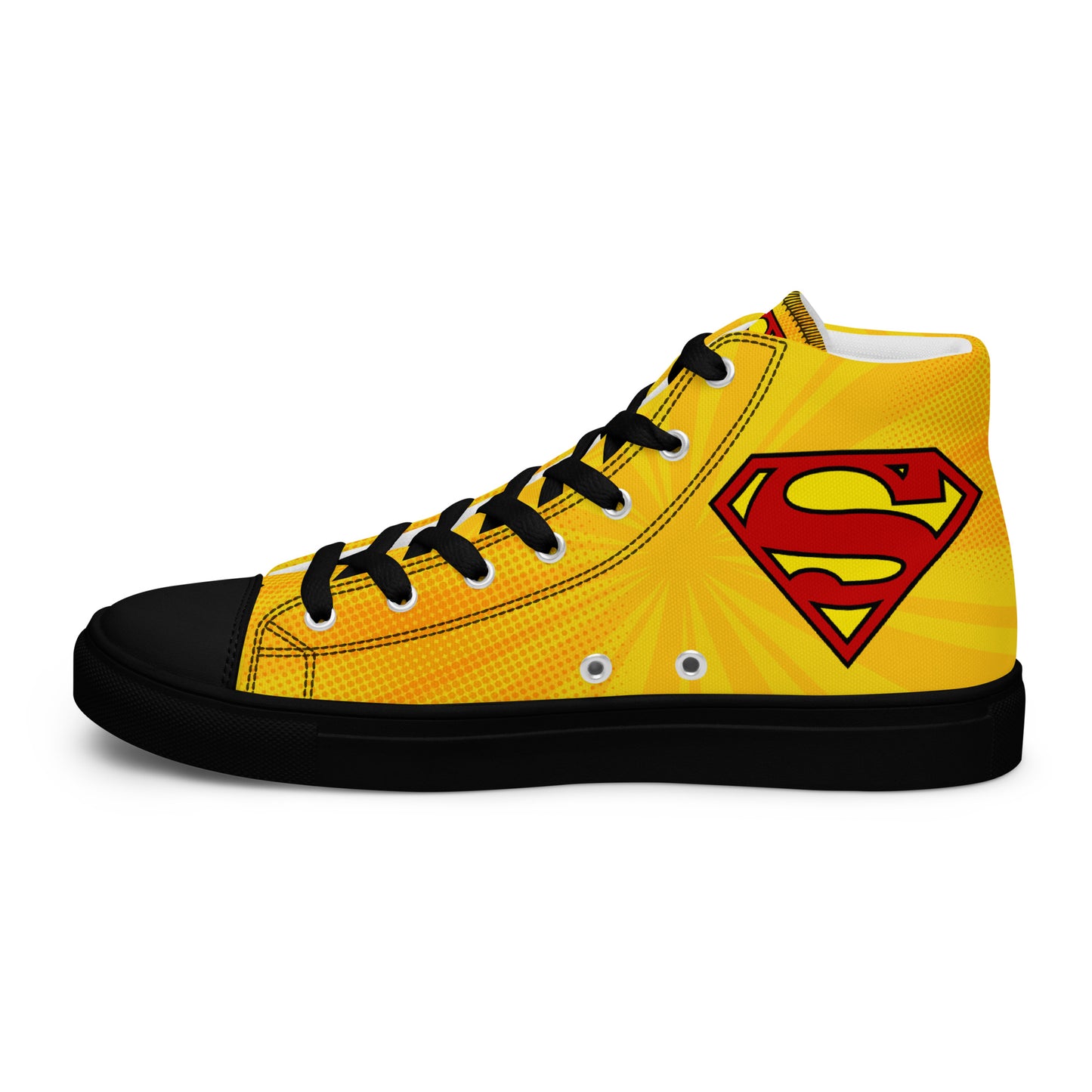 Superman Yellow Women's High Top Custom Sneakers