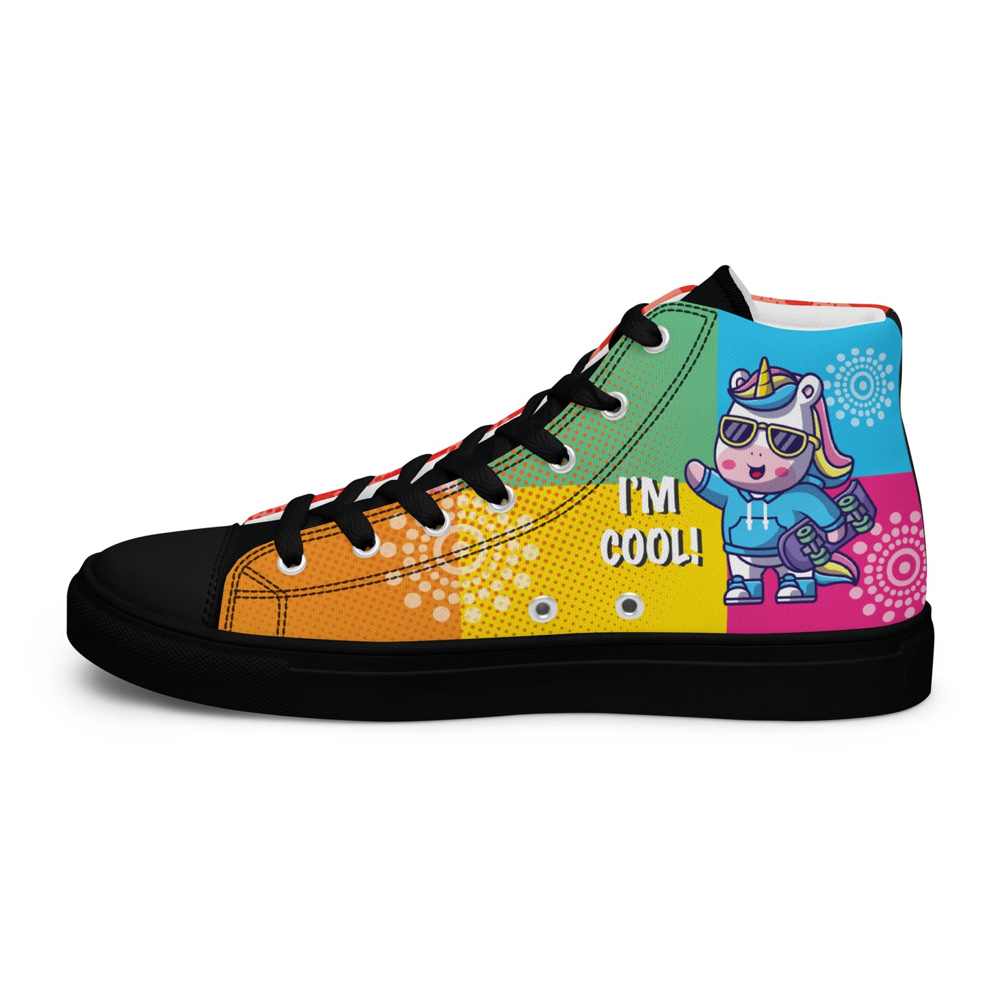 Colourful Cartoons Women's High Top Custom Sneakers