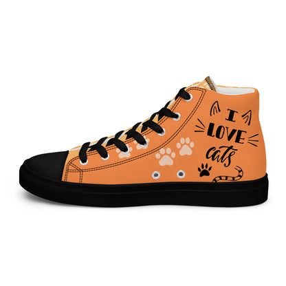 Cute Cat Women's High Top Custom Sneakers