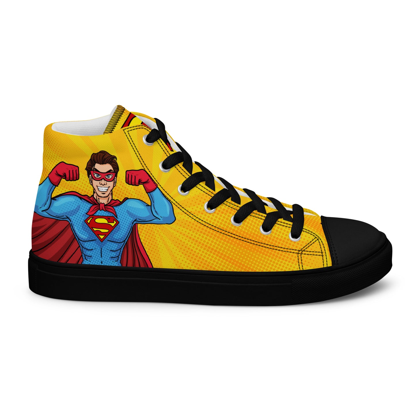 Superman Yellow Women's High Top Custom Sneakers