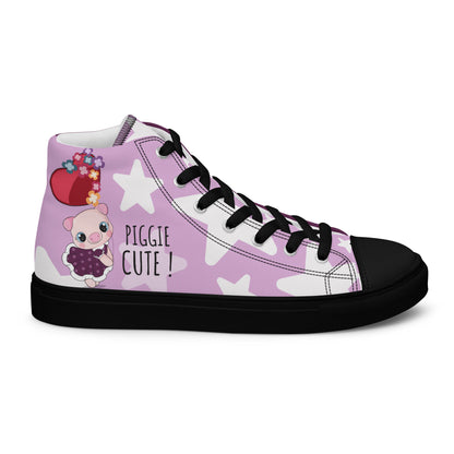 Cutie Pig Women's High Top Custom Sneakers